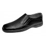 Pantofi barbati casual din piele naturala - Model perforat Negru 504N